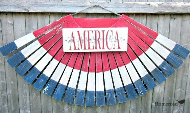 7 homemade american flags that will make your chest swell with pride, crafts, fences, outdoor living, pallet, patriotic decor ideas, repurposing upcycling, seasonal holiday decor, Photo via Susan Homeroad