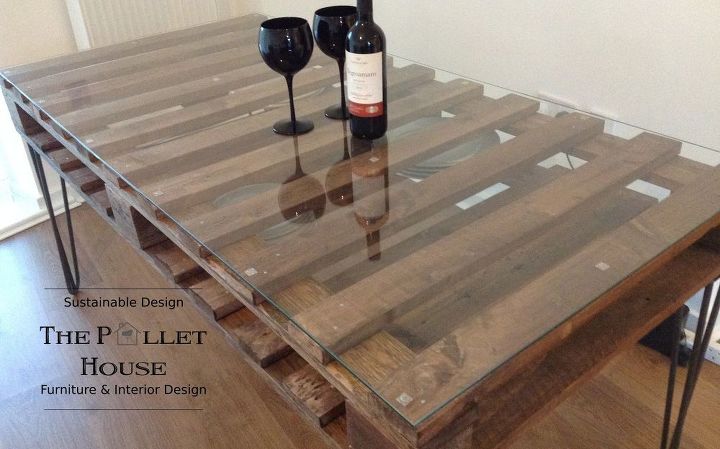 dining room table made of salvage pallet, diy, how to, painted furniture, pallet, repurposing upcycling