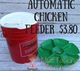 how to make an automatic chicken feeder for less than 4 00, homesteading, how to, outdoor living