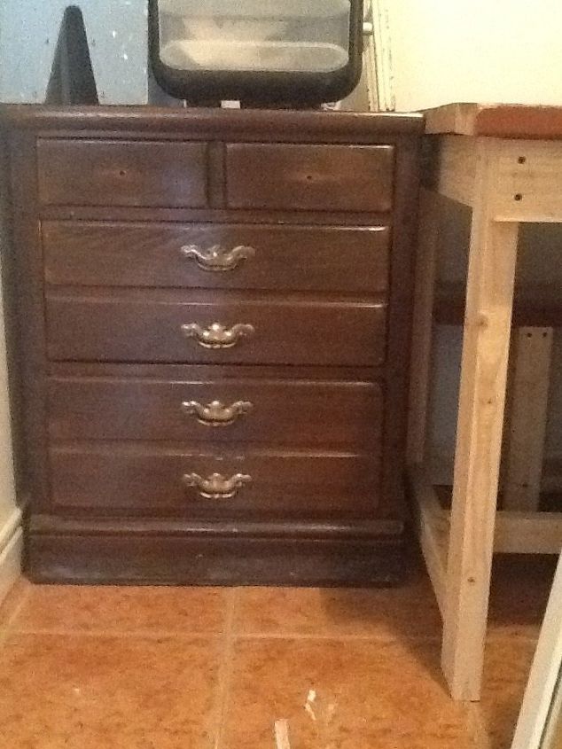 q how to turn a dresser into a bathroom vanity, bathroom ideas, painted furniture, repurposing upcycling, This is the dresser I am planning to paint it as soon as I know I ll be able to use it in the bathroom