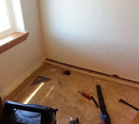 q basement foundation settling, basement ideas, home improvement, home maintenance repairs, took baseboard trim off to repair