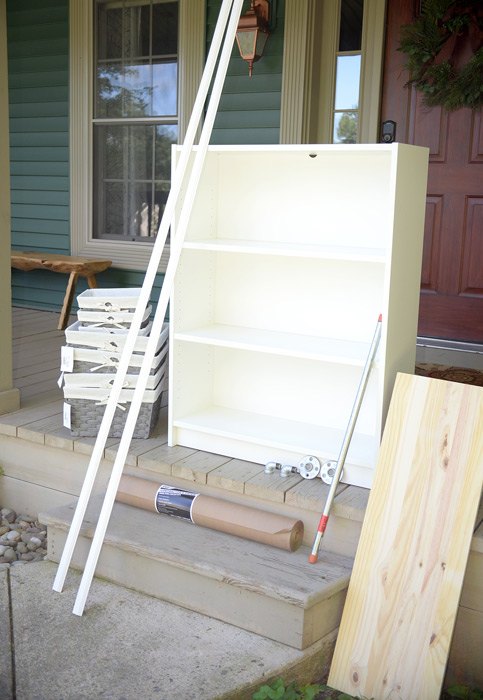 from ikea billy bookcase to craft cart, chalk paint, craft rooms, crafts, organizing, painted furniture