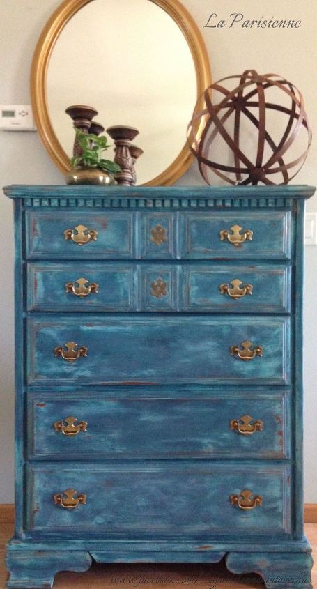 upcycled chest of drawers, chalk paint, painted furniture, After Transformed with CeCe Caldwell Paints