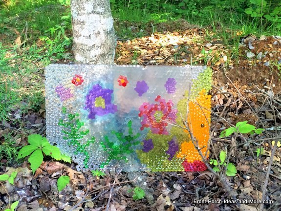 diy bead project turned cool garden art, crafts, gardening, how to, outdoor living, repurposing upcycling