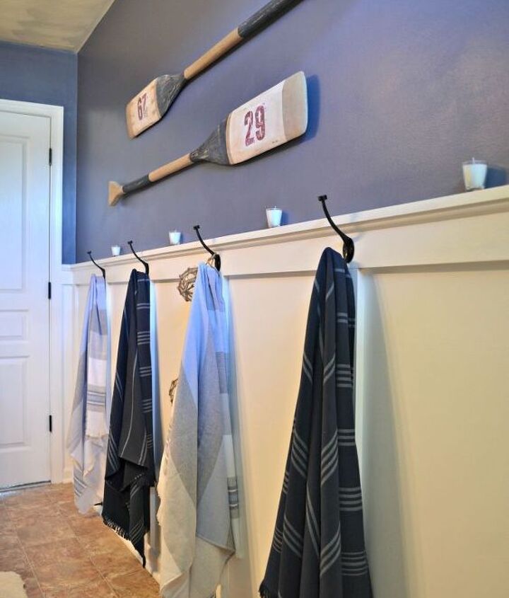 nautical bathroom decor, bathroom ideas, repurposing upcycling, wall decor