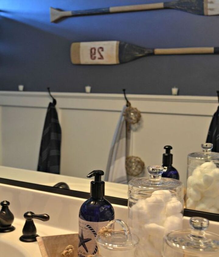 nautical bathroom decor, bathroom ideas, repurposing upcycling, wall decor