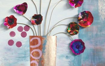 Recycled Soda Can Flowers Wall Art
