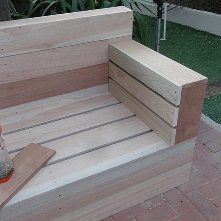 how to make your own hardwood sofa, diy, how to, outdoor furniture, outdoor living