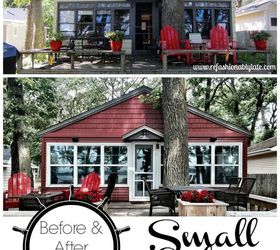 small cabin porch remodel, home decor, home improvement, outdoor living, painting, porches