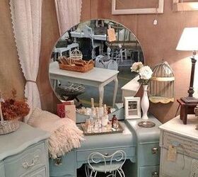 antique vanity dresser, bedroom ideas, chalk paint, painted furniture, repurposing upcycling, Art Deco Vanity rescued curbside find