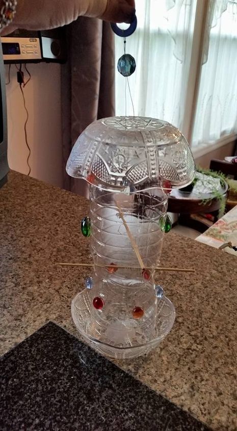 birdfeeder out of recycled water bottle, outdoor living, pets animals, repurposing upcycling