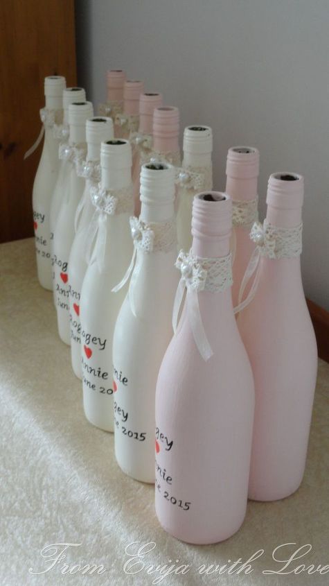 botellas pintadas diy centros de mesa para bodas con poco presupuesto