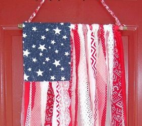 shabby chic amercan flag, crafts, how to, patriotic decor ideas, seasonal holiday decor, shabby chic