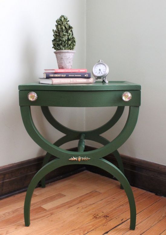 sweet antique side table, painted furniture