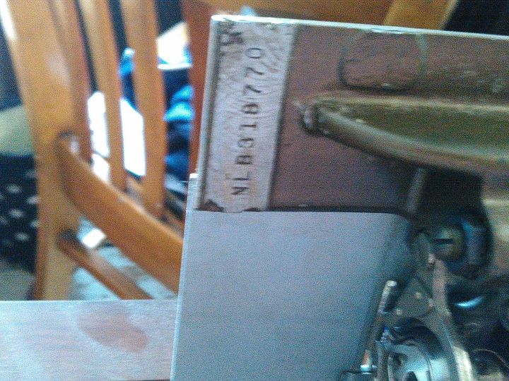q sewing machine age id, painted furniture, repurposing upcycling, this is what we think is the serial number nlb 318770