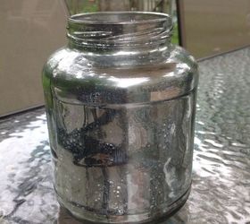 upcycled pickle jar to flower vase, crafts, mason jars, repurposing upcycling, Mirror Effect paint meets pickle jar