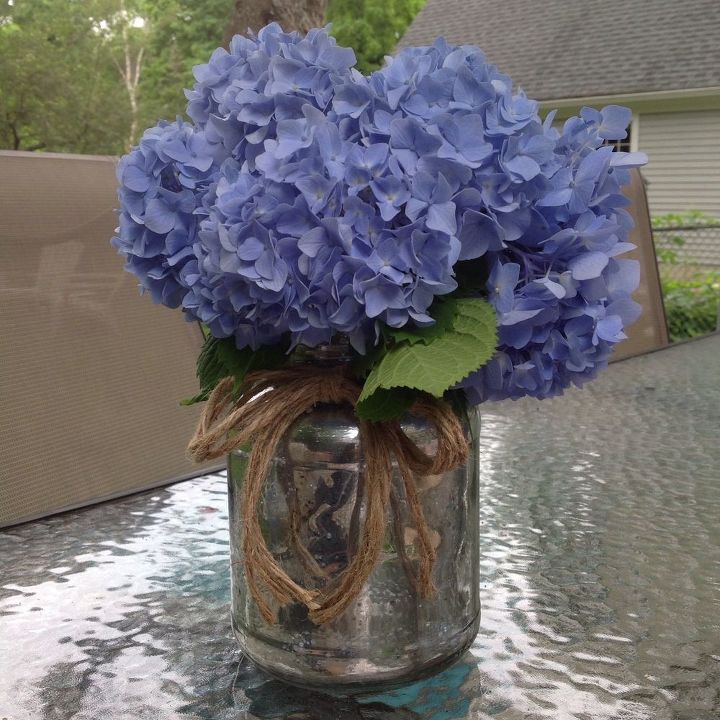 upcycled pickle jar to flower vase, crafts, mason jars, repurposing upcycling, Faux Mercury glass vase