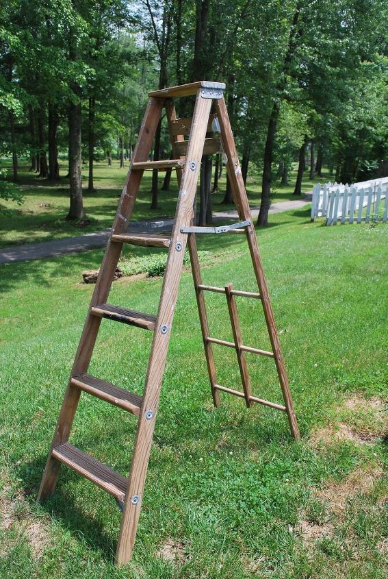 how to make a ladder planter, container gardening, gardening, how to, repurposing upcycling