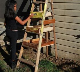 how to make a ladder planter, container gardening, gardening, how to, repurposing upcycling