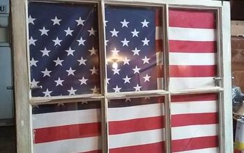 American Flag and Antique Window