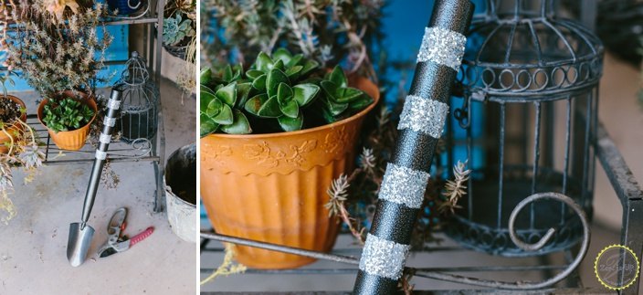 glitter gardening shovel, crafts, gardening, how to, repurposing upcycling
