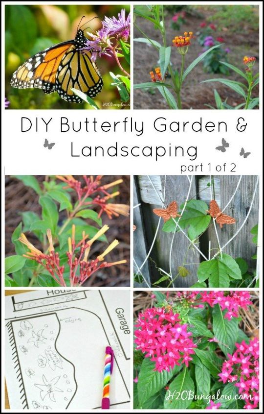 diy landscaping and butterfly garden, diy, gardening, landscape