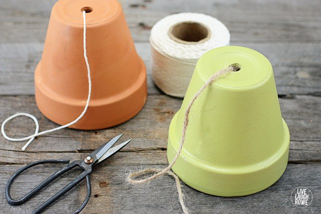 http livelaughrowe com terra cotta pot twine dispenser, craft rooms, crafts, how to, organizing, repurposing upcycling