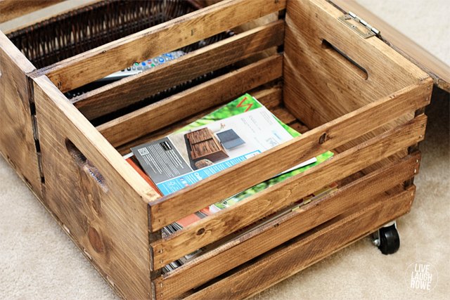 diy storage ottoman using wooden crates, how to, living room ideas, organizing, painted furniture, repurposing upcycling, storage ideas