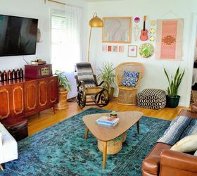 room reveal boho vintage living room, living room ideas, repurposing upcycling, storage ideas, Vintage Boho Living Room
