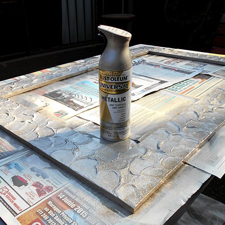 knock off metallic mirror frame