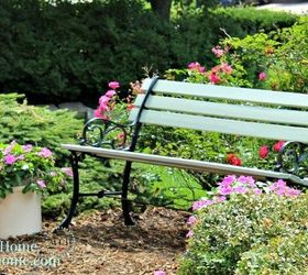amazing garden bench recycle, outdoor furniture, outdoor living, painted furniture