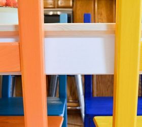rainbow painted kitchen set, kitchen design, painted furniture