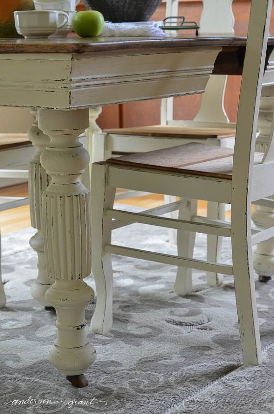chalk paint grandma s antique dining table and chairs, chalk paint, painted furniture, repurposing upcycling