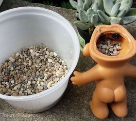 nostalgic troll succulent planters, container gardening, repurposing upcycling, succulents