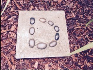 concrete crafty stepping stones, concrete masonry, crafts, gardening, how to, outdoor living, Large D Stepping Stone