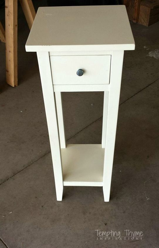 repainted side table, painted furniture, repurposing upcycling