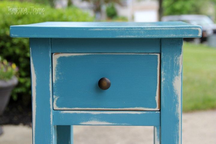 repainted side table, painted furniture, repurposing upcycling