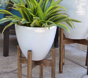 West Elm Inspired Wooden Plant Stands
