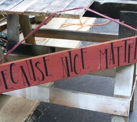 upcycled welcome sign, crafts, how to