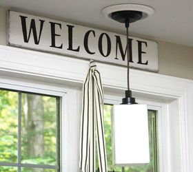 upcycled welcome sign, crafts, how to