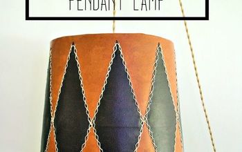 Vintage Inspired Diamond + Leather Pendant Lamp