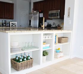 make the best use of the space under your counter with diy shelves, countertops, how to, kitchen cabinets, organizing, shelving ideas, storage ideas