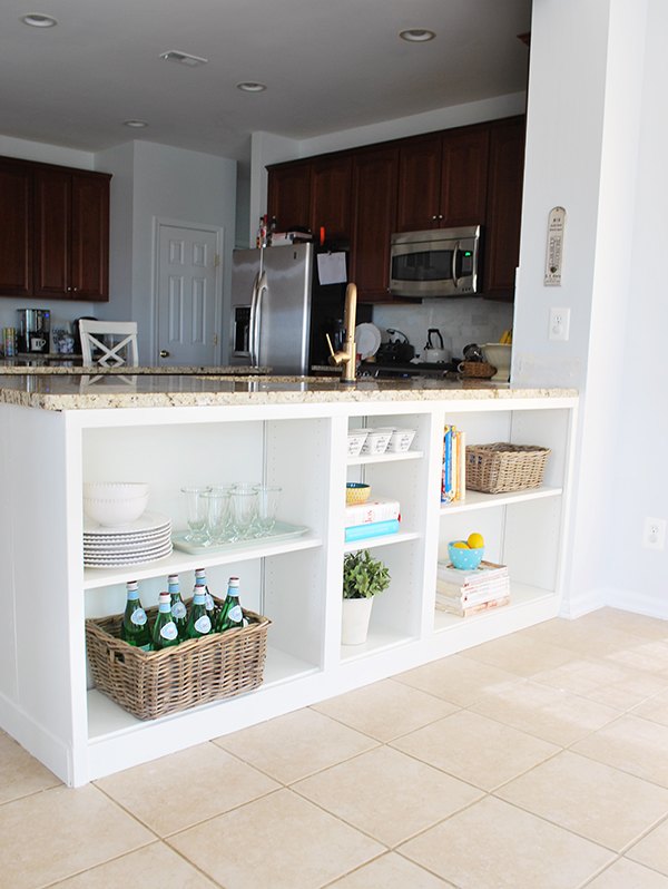make the best use of the space under your counter with diy shelves, countertops, how to, kitchen cabinets, organizing, shelving ideas, storage ideas