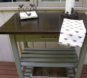 grill cart makeover, chalk paint, outdoor furniture, painted furniture