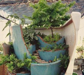 diy ideas to use broken pots in garden, flowers, gardening, landscape, repurposing upcycling, succulents