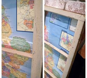 decorating with old windows and maps, crafts, how to, repurposing upcycling, wall decor, windows