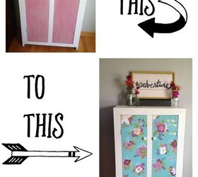 retro floral painted cabinet, painted furniture