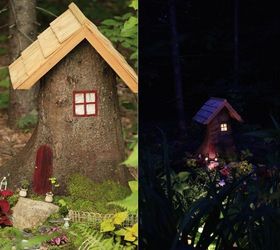 tree stump to fairy house, crafts, gardening