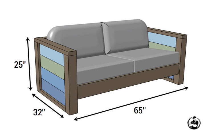 bricolaje de un sof de exterior con tablones