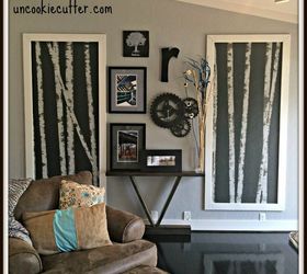 birch tree paintings tutorial, craft rooms, how to, wall decor